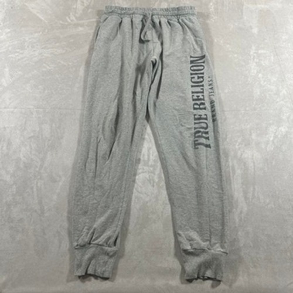 True Religion Loungewear Joggers Mens Logo Graphic Medium Gray